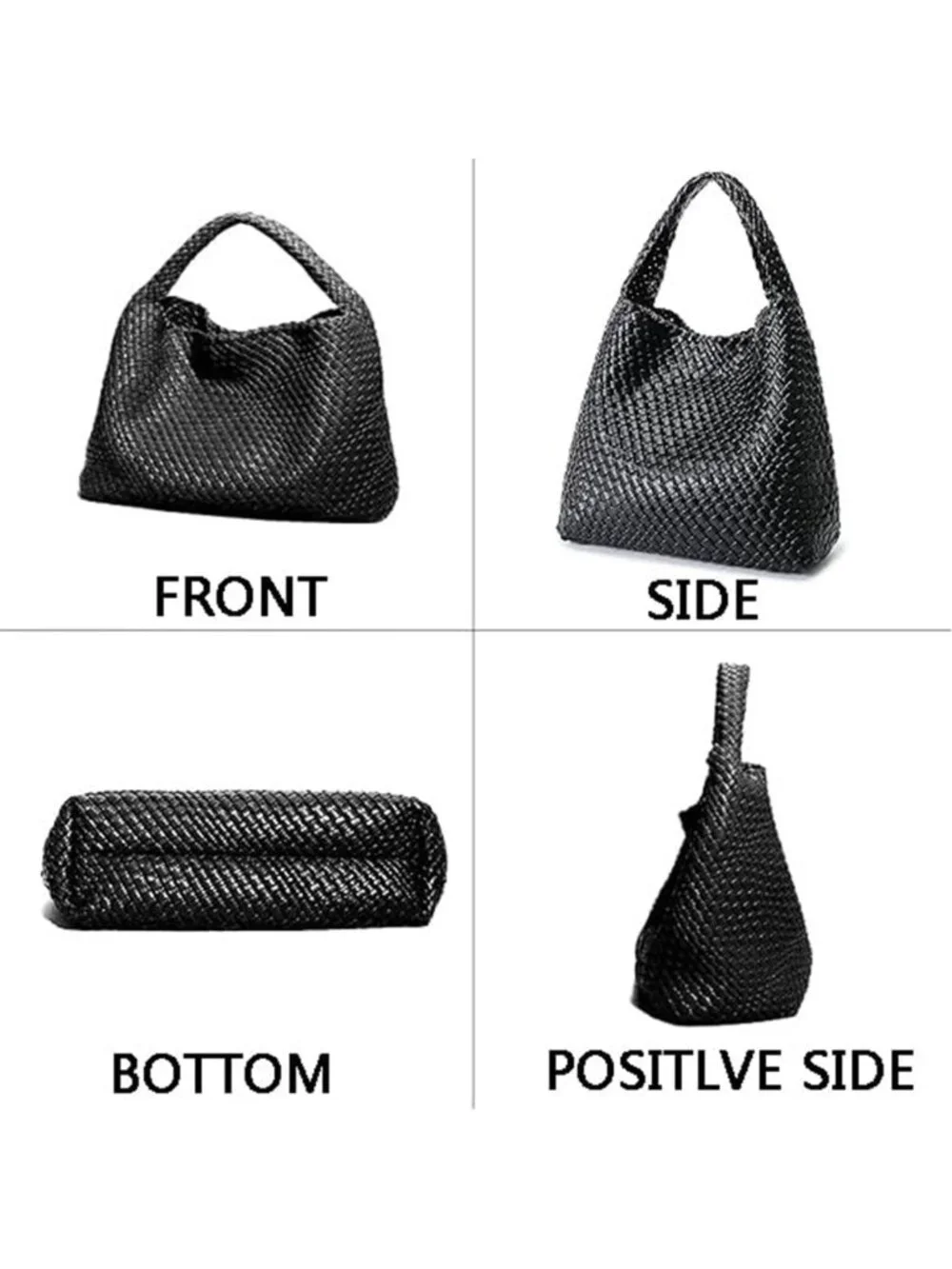 Stylish Woven Tote Bag with Purse - Large Handmade Shoulder Hobo Commuter Bag
